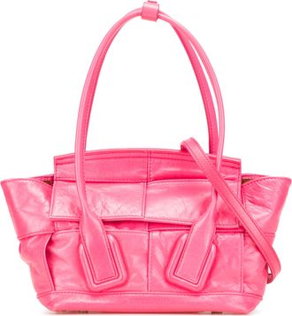 Bottega Veneta Pre-owned Womens Brick Tote Bag - Dusty Pink Leather - One Size