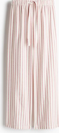 H&M Schlafhose aus Flanell - Weiss/Rot Gestreift