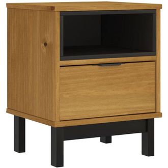 vidaXL Furniture Limited - Mesita De Noche Flam Madera Maciza De Pino