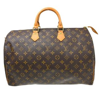 Louis Vuitton Speedy Handbag Monogram Canvas Brown Canvas Handbag (Pre-Owned)
