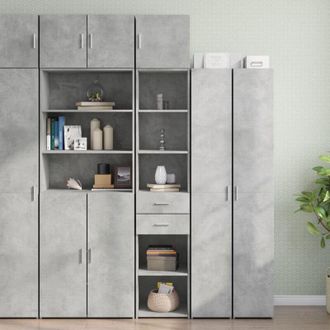 vidaXL Mobile Sottile Grigio Cemento 40x42,5x225 cm in Truciolato - Vidaxl