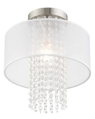 Livex Lighting Livex Bella Vista 1 Light Brushed Nickel Ceiling Mount