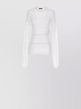 Ann Demeulemeester waist belted crew neck knit sweater