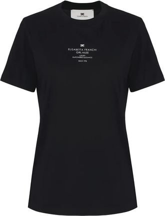 Elisabetta Franchi T-shirt con stampa - Nero