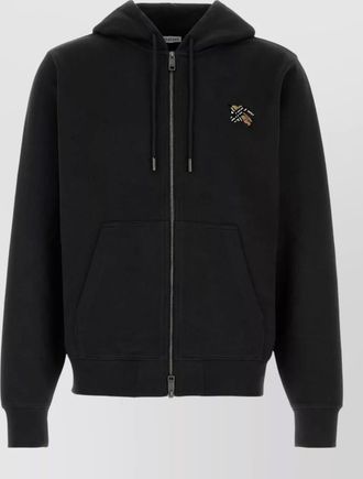 Burberry cotton hooded zip jacket
