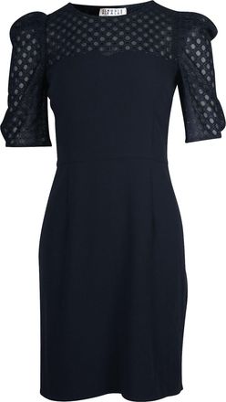 Claudie Pierlot 3/4 Sleeve Mini Dress in Navy Blue Triacetate