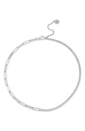 AllSaints Mix Chain Necklace in Rhodium at Nordstrom