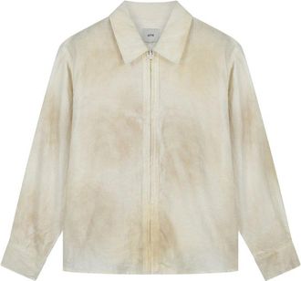 Arte Dusty Linen Zip Shirt