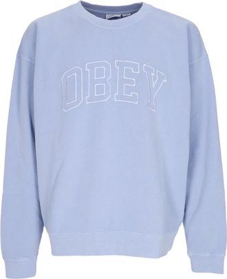 Obey Lichtgewicht Crewneck Sweatshirt Pigment Hydrangea - Heren - Sweatshirts - Blauw - XL - Katoen - Hoodies & sweatvesten