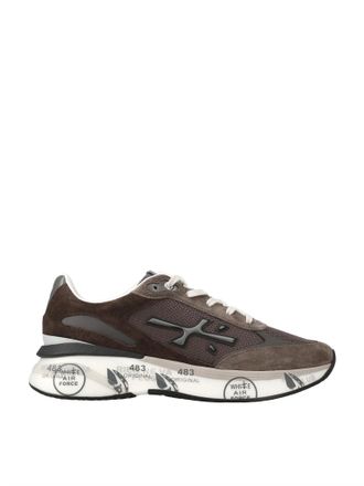 Premiata Brown Low-Profile Graphic Sneakers