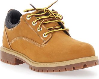 Timberland Mens Lace-Up Ankle Boots Beige Leather Shoes Flat