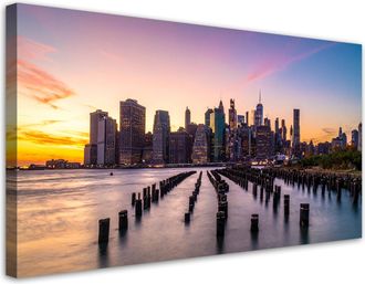 Feeby Impresi&oacute;n De Imagen, Paisaje Arquitect&oacute;nico De La Ciudad De Nueva York, 100x50