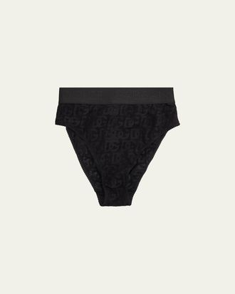 Dolce & Gabbana Logo Tulle High-Rise Briefs