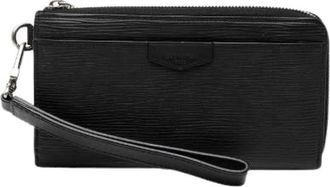 Louis Vuitton Pre-owned Vintage Leren Portemonnee - Heren - Vintage Clutch - Zwart - ONE Size - Leer - Vintage