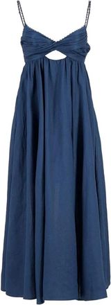 Zimmermann Navy Blue Open Rug Jurk - Dames - Casual kleedjes - Blauw - M - Kleedjes