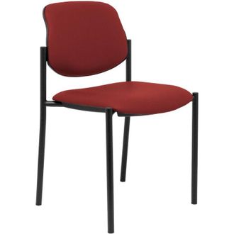Piqueras y Crespo Silla Fija Styl Similpiel Granate Chasis Negro