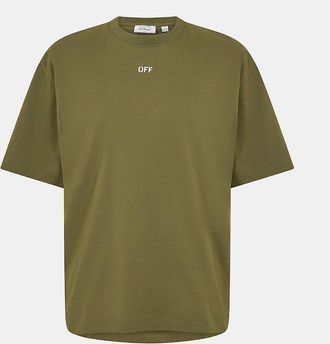 Off-white Mens Crew Neck Short Sleeve Skate T-Shirt - Tan - Size: 36