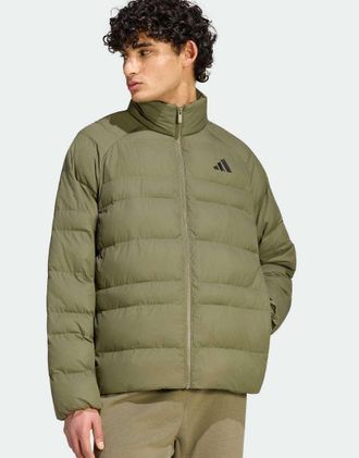 adidas Essentials - Giacca isolante ripiegabile color oliva-Verde