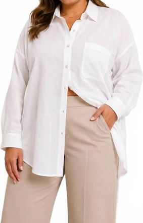 Blu Pepper Charlie Top - Curvy In White