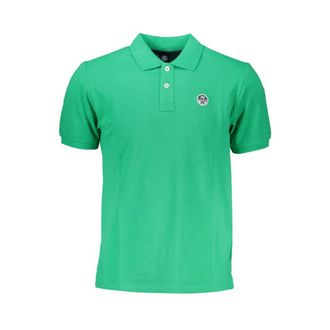North Sails Tops, Heren, Groen, M, Katoen, Groen Katoenen Poloshirt met Logo