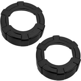 OEM Juego De 2 Pistolas De Calafateo Con Forma De Salchicha Y Tapa Frontal De Aluminio Para Rellenar Y Dar Acabado A Juntas De Cocina Y Ba&ntilde;o, Color Negro 