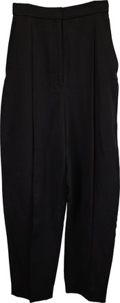 Khaite Ashford Pleated Pants in Black Viscose