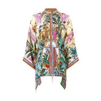 Camilla Button Through Scarf Blouse Bodrum Botanicals - female - Camilla - Shirts - Multicolor - XS/S - Blouses & Shirts