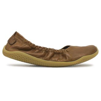 Vivobarefoot Asana Yin Ballerina Leather Womens Slip On Shoes - UK 6 - US 8 Women - EU 39 - Tan - Size:UK 6