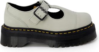 Dr. Martens Womens 1461 Quad Mary Jane Leather Shoes - Light Grey - Size EU 38