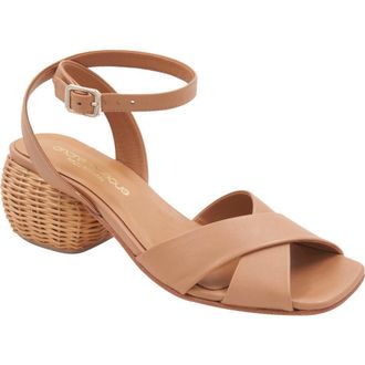 Andr&eacute; Assous Winona Ankle Strap Sandal in Camel at Nordstrom Rack, Size 10