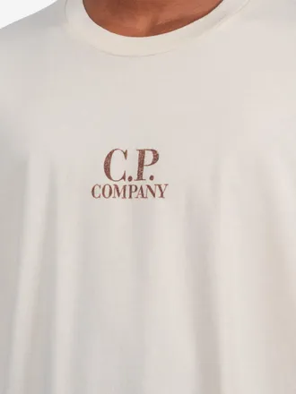 C.P. Company Mens T-Shirt Cotton Cream T-Shirts And Polos