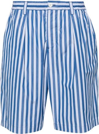 Marni striped cotton bermuda shorts - men - Cotton - 48 - Blue