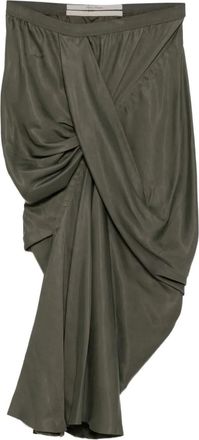 Rick Owens Gonna in cupro - Verde