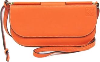 Loewe Pre-owned Cross Body Bag - Dames - Vintage Schoudertas - Oranje - ONE Size - Leer - Vintage