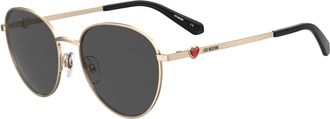 Moschino Womens Accessories Moscsun Round Sungls in Rose Gold - One Size