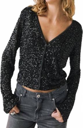 Chaser Womens Sparrow Long Sleeve Top In Black