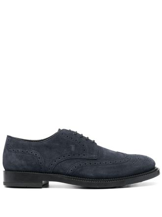 Tod's Brogues in pelle scamosciata - Blu