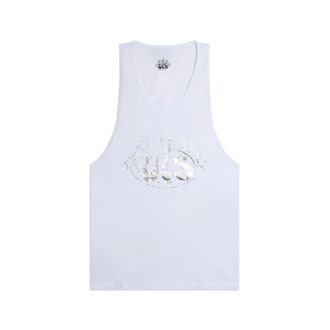 Freddy Canotta Uomo in Cotone Stile Boxe VIS Logo Argento
