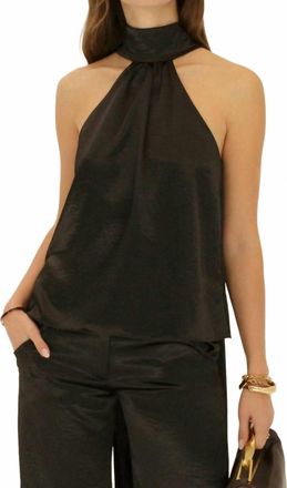 Amanda Uprichard Fontana Sleeveless Top In Black