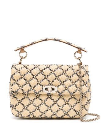 Valentino Garavani Borsa tote Rockstud - Toni neutri