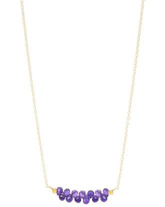 Liv Oliver 18K Plated 2.75 Ct. Tw. Amethyst Necklace
