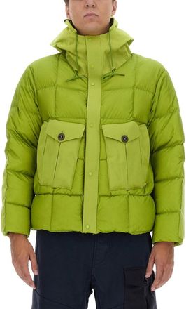 Ten c Green Quilted Hood Jacket