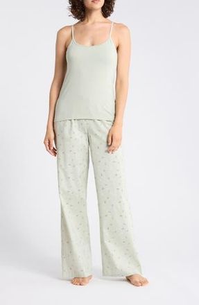 Calvin Klein Camisole Long Pajamas in Misty Sage/Misty Sage at Nordstrom Rack, Size X-Large
