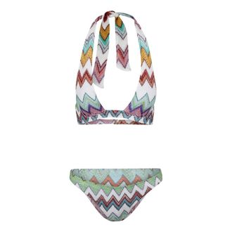 Missoni Bikinis, female, Multicolor, Size: S Viscose bikini with zigzag lace pattern