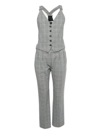 Max Mara Driedelig pak met Prince of Wales-print - Grijs