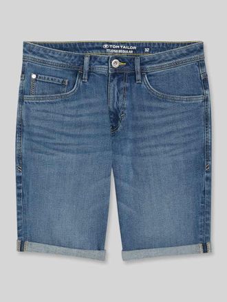 Tom Tailor Regular Fit Jeans Bermudas aus Baumwoll-Mix in Blau, Gr&ouml;&szlig;e 30