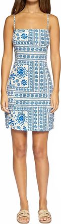 Lost + Wander Daydream Vista Mini Dress In Blue/ivory