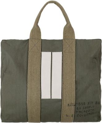 Fortela Aviatorbag Herringbone Cotton Bag in Green at Nordstrom