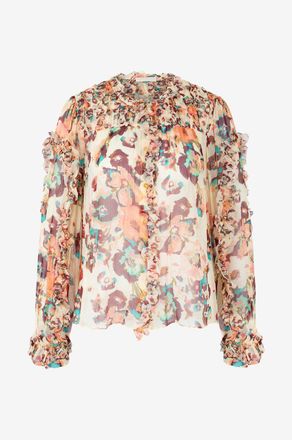 Ulla Johnson Lang&auml;rmelige Bluse aus Seide Andi