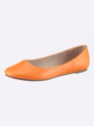 Casual Looks Ballerina CASUAL LOOKS, Damen, Gr. 36, orange, Lederimitat, Schuhe Ballerina